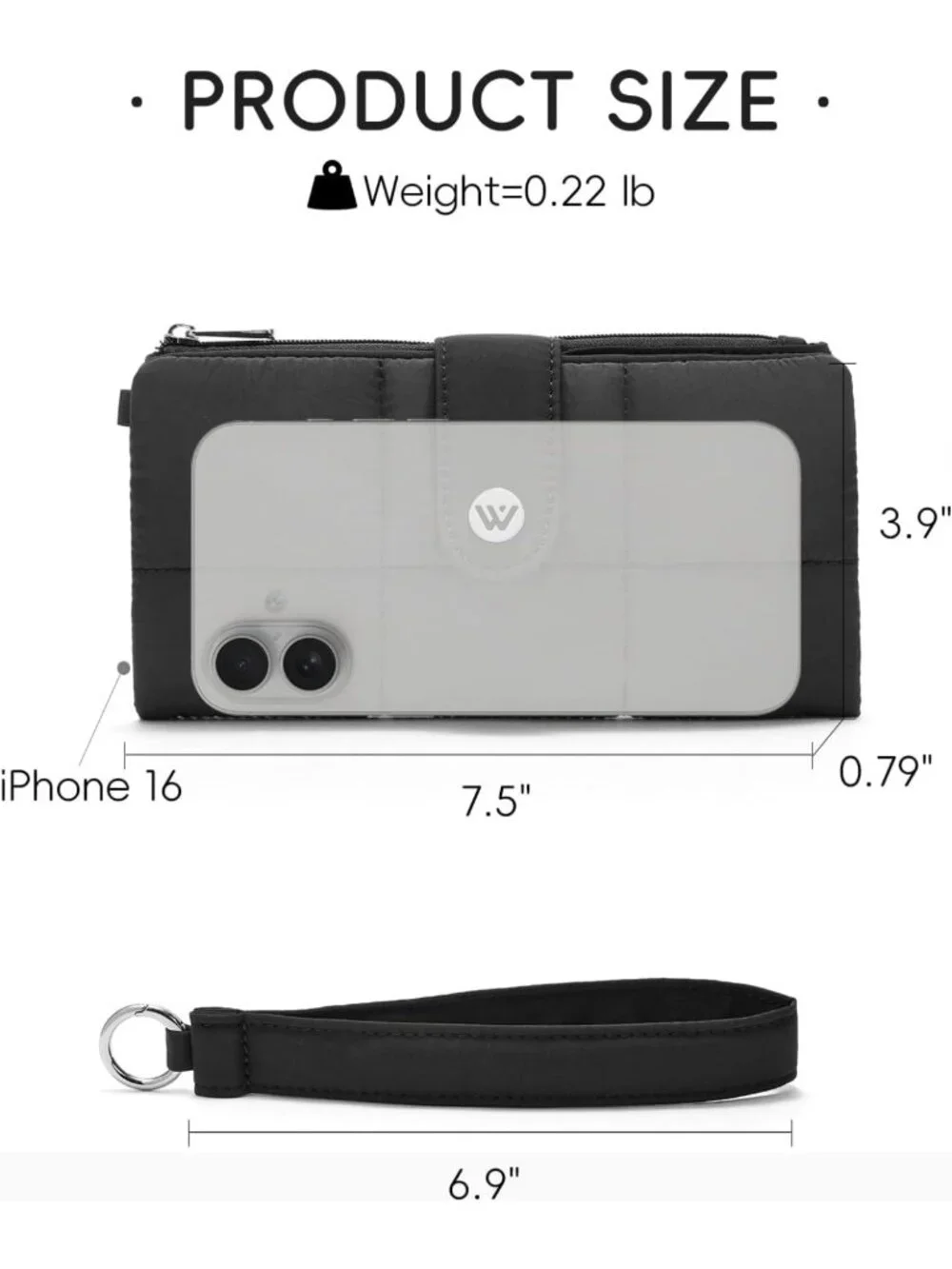 Stylish Puffer Wristlet Wallet for Women | RFID Blocking Card Holder, Compact